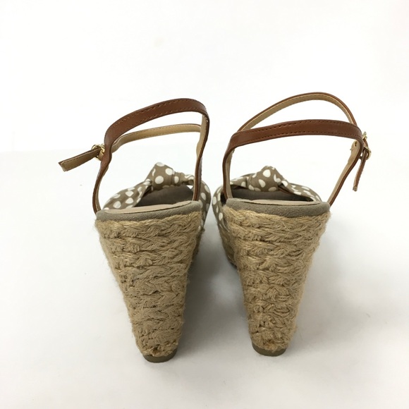 MIA | Polkadot Canvas & Leather Espadrille Wedges - Picture 3 of 4